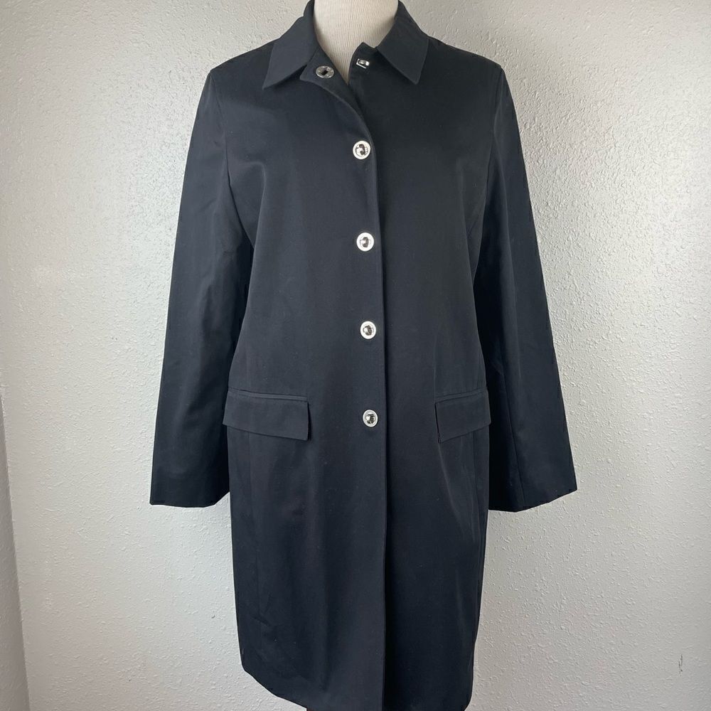 Jones New York Signature Black Coat Size 10 EUC
